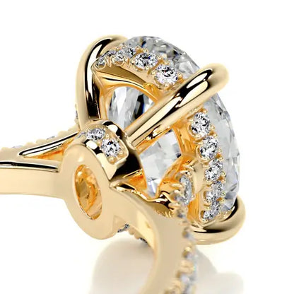 Radiating  Lunara Moissanite 3.0ct Oval Cut 925 Sterling Silver Hidden Halo Engagement Ring