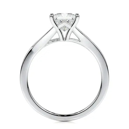 Alluring Lunara Moissanite 2.0ct Princess Cut 925 Sterling Silver Split Shank Engagement Ring