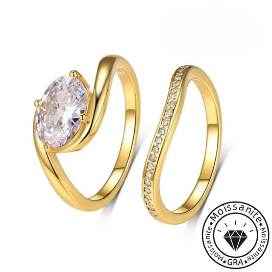Enchanting Cushion Cut 1.75ct Solitaire Moissanite Ring Sets
