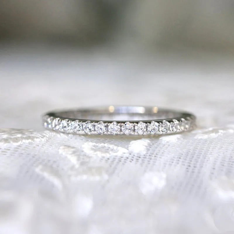 Brilliant Round Cut 2ct 4PC Ring Sets In Sterling Silver