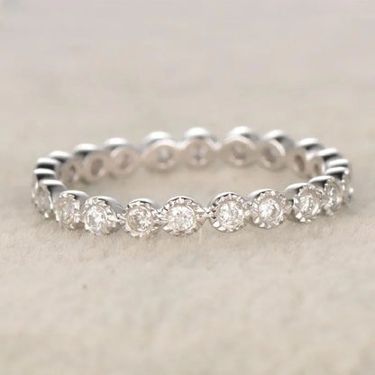 Brilliant Round Cut 2ct 4PC Ring Sets In Sterling Silver